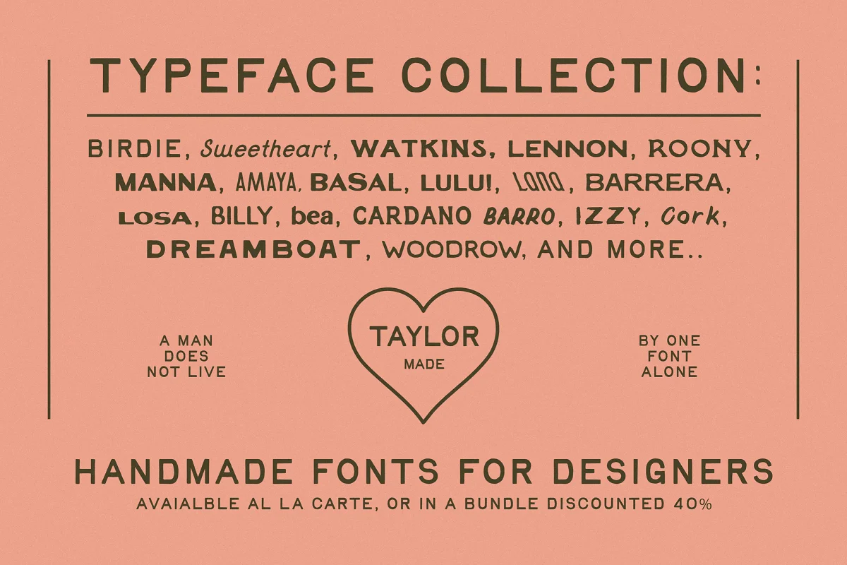 Handmade Typeface Collection Font Family Free Download