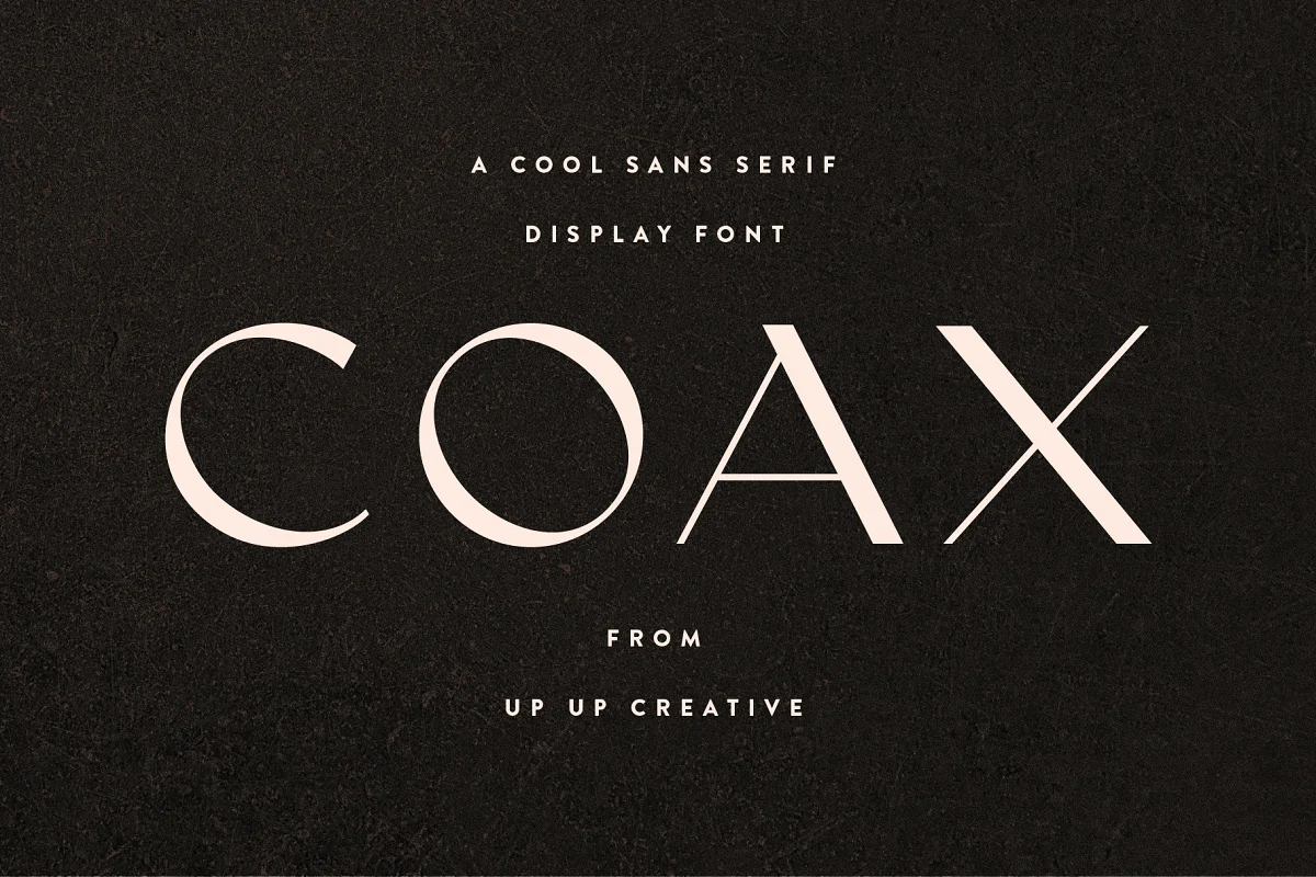Coax A Cool Sans Serif Display Font Family Free Download
