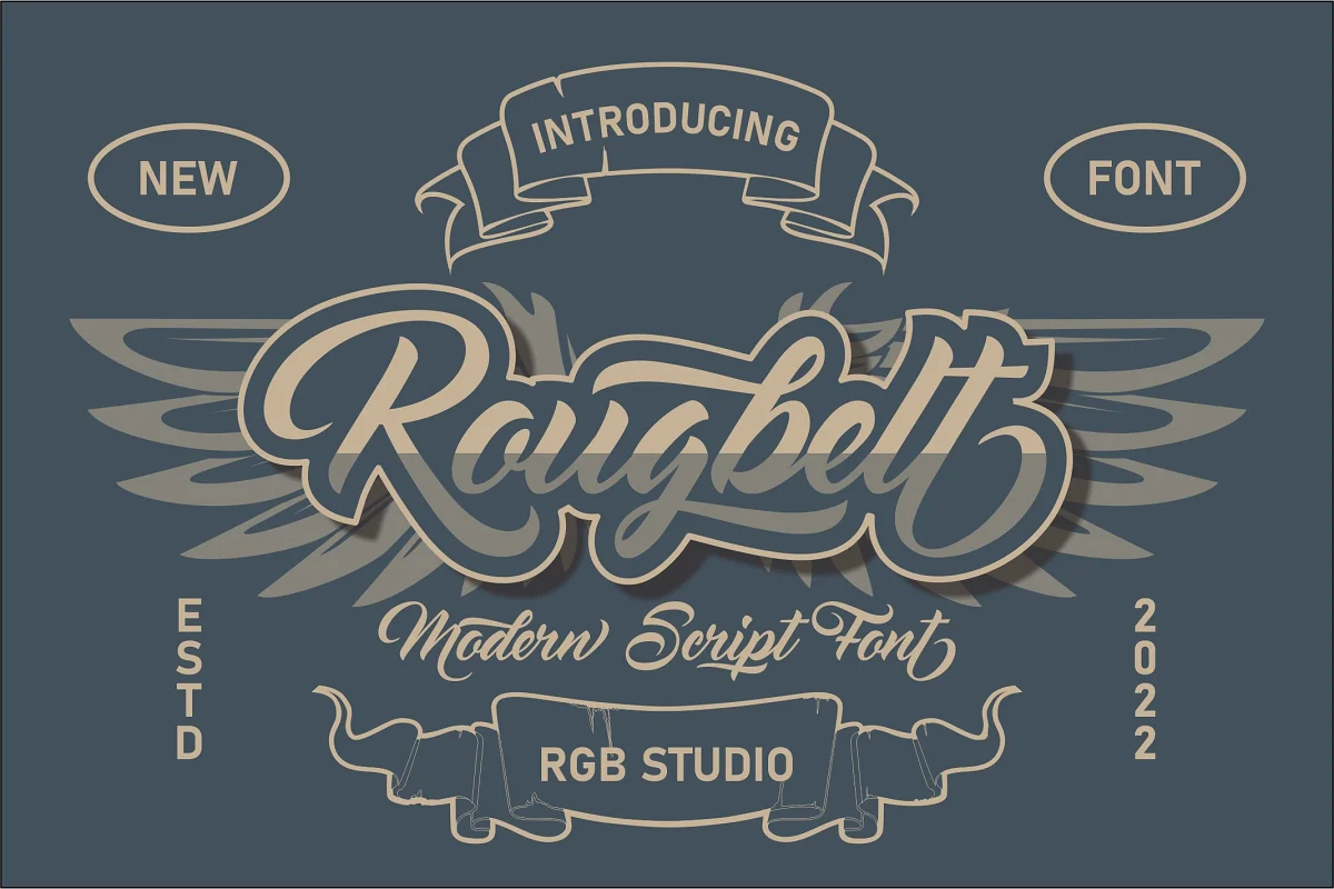 Rougbelt Modern Script Font Family Free Download
