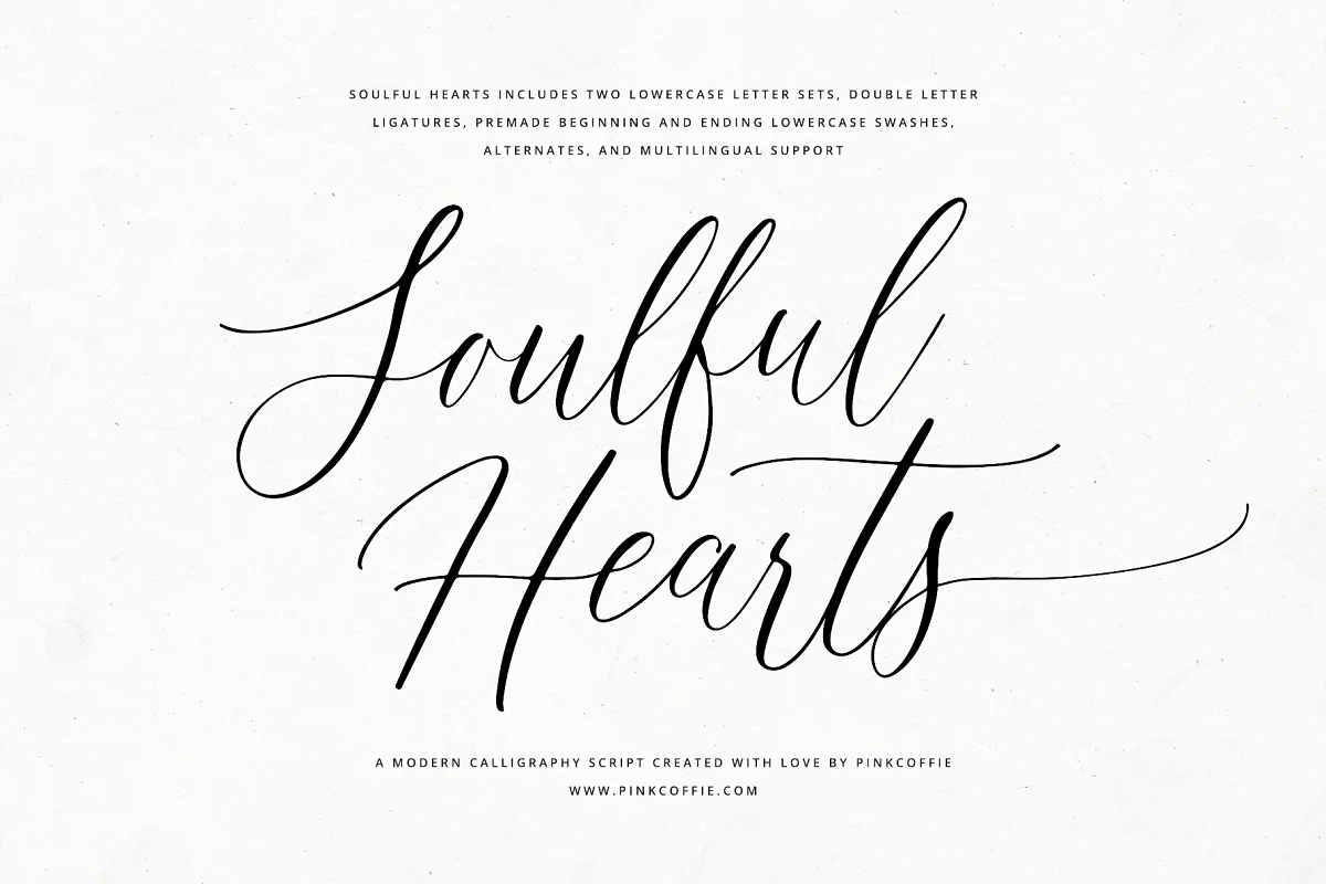 Soulful Hearts Calligraphy Script Font Family Free Download