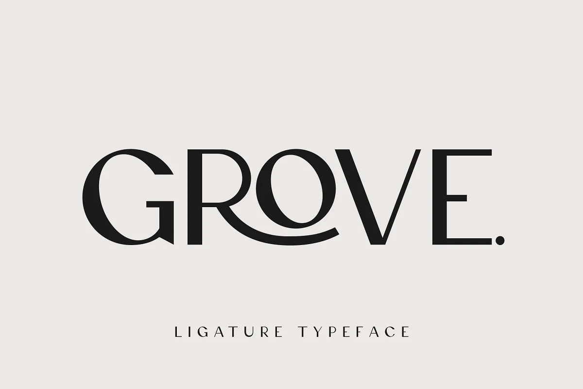 Grove Modern Ligature Sans Serif Font Family Free Download