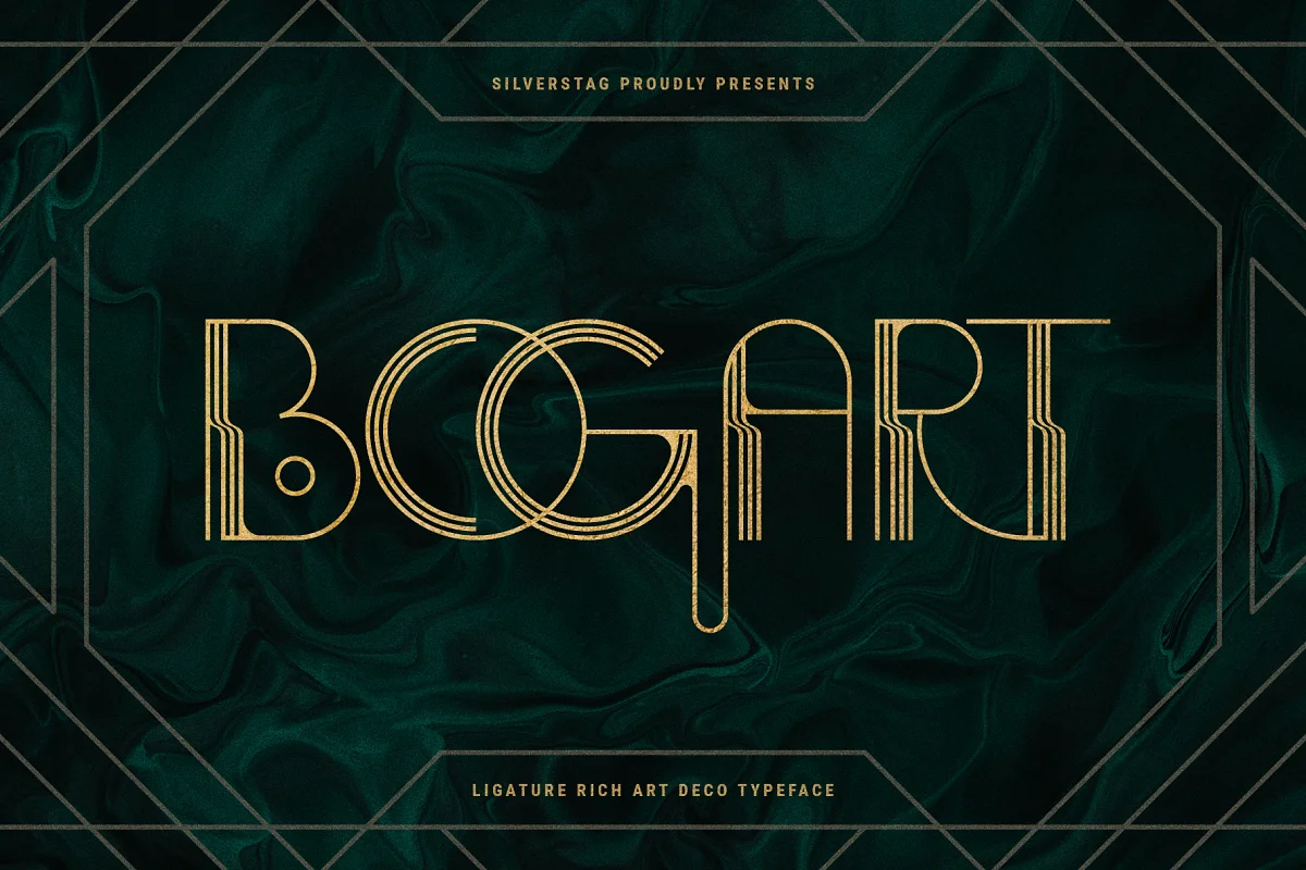 BOGART Deco Ligature Rich Typeface Font Family Free Download