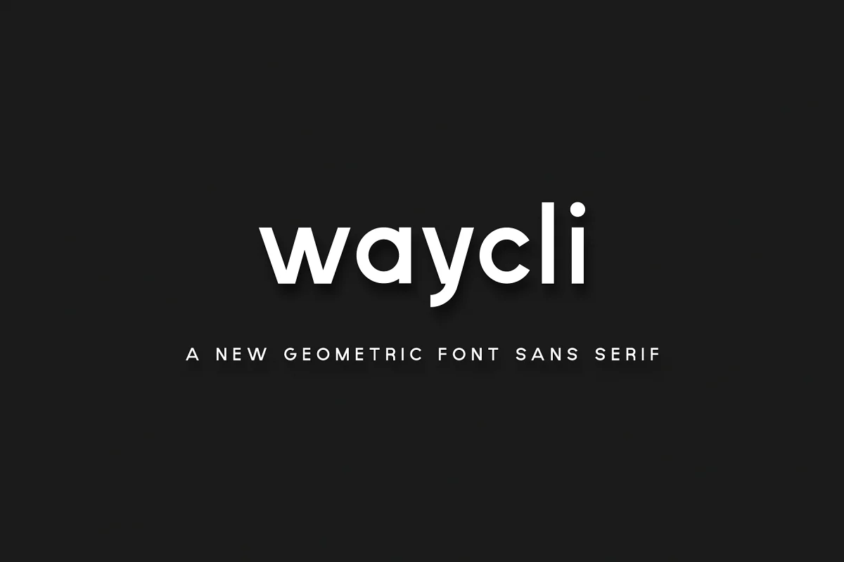 waycli geometric sans serif Font Family Free Download