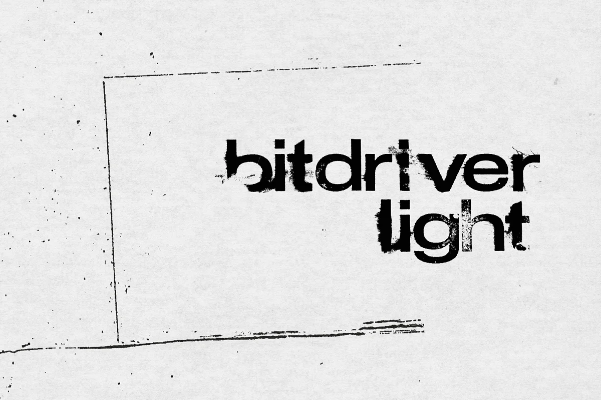 Bitdriver Light OpenType SVG Font Family Free Download