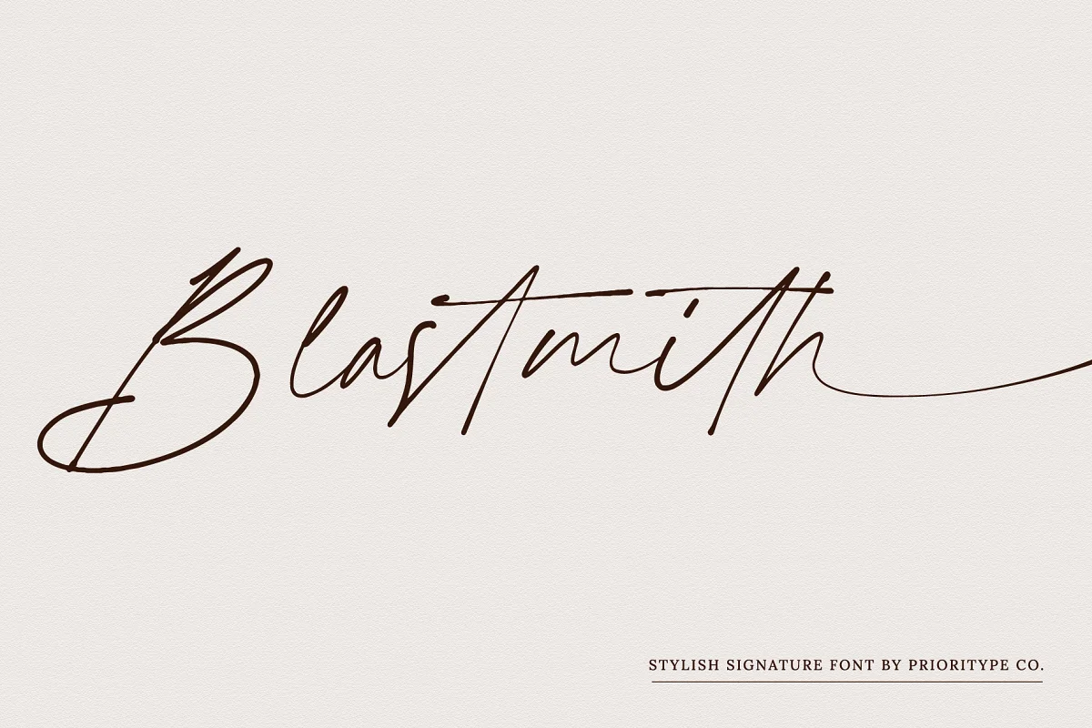 Blastmith Stylish Signature Font Family Free Download