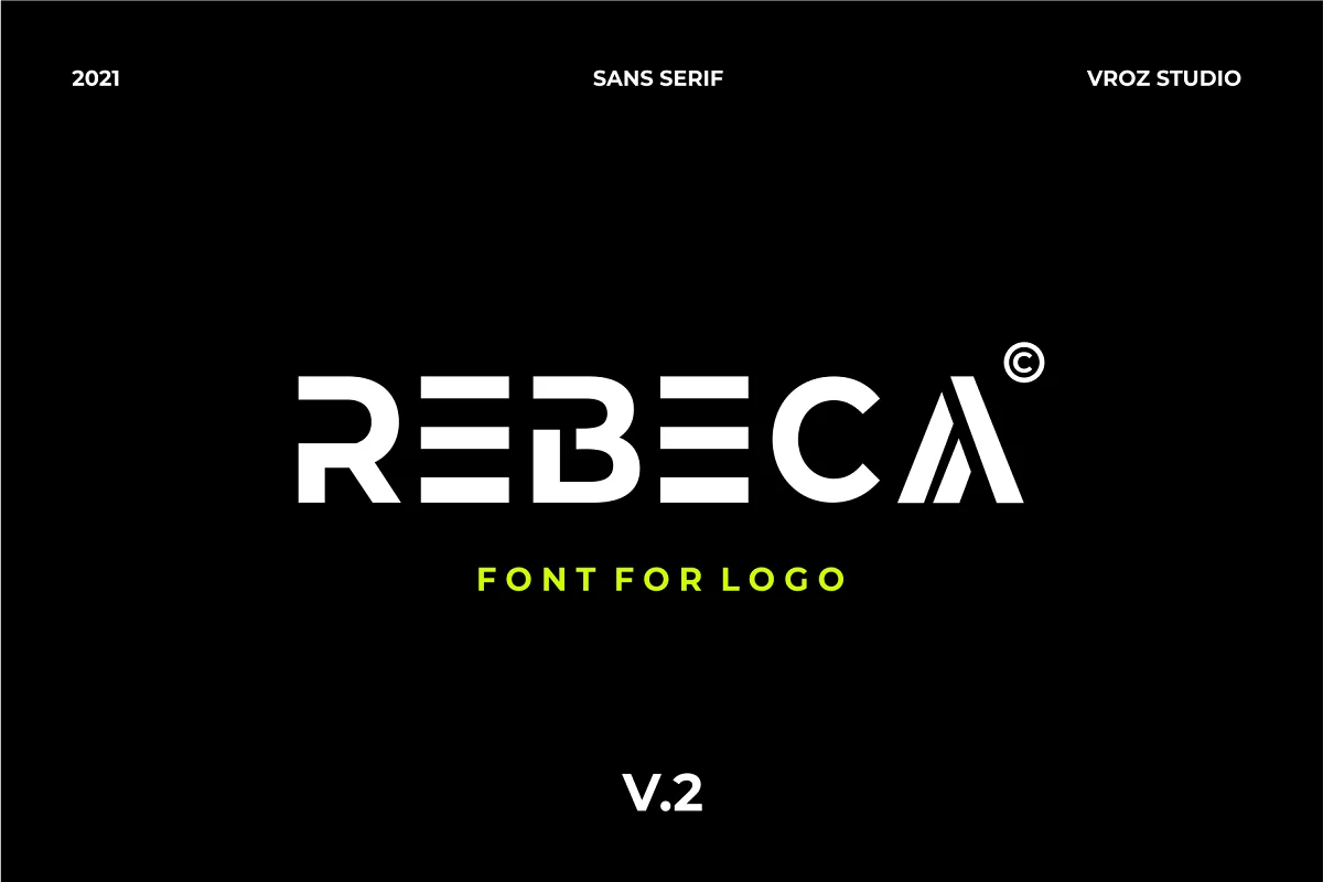 REBECA Logo Logo Branding Font Family Free Download