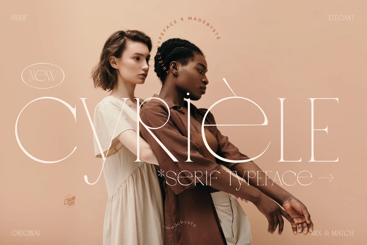 CYRIELE THIN ELEGANT FASHION SERIF Font Family Free Download