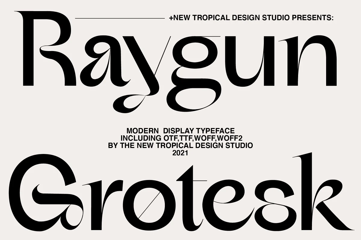RAYGUN Modern Typeface Font Family Free Download