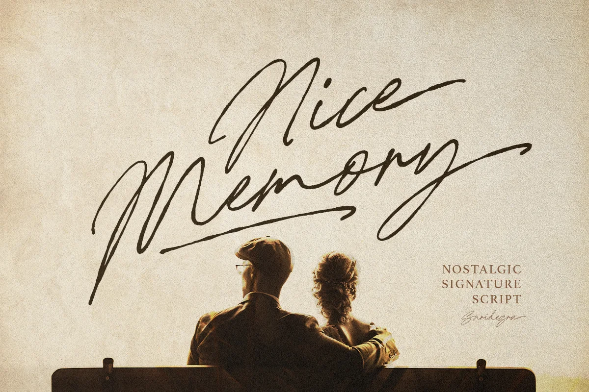 Nice Memory Nostalgic Script Font Family Free Download