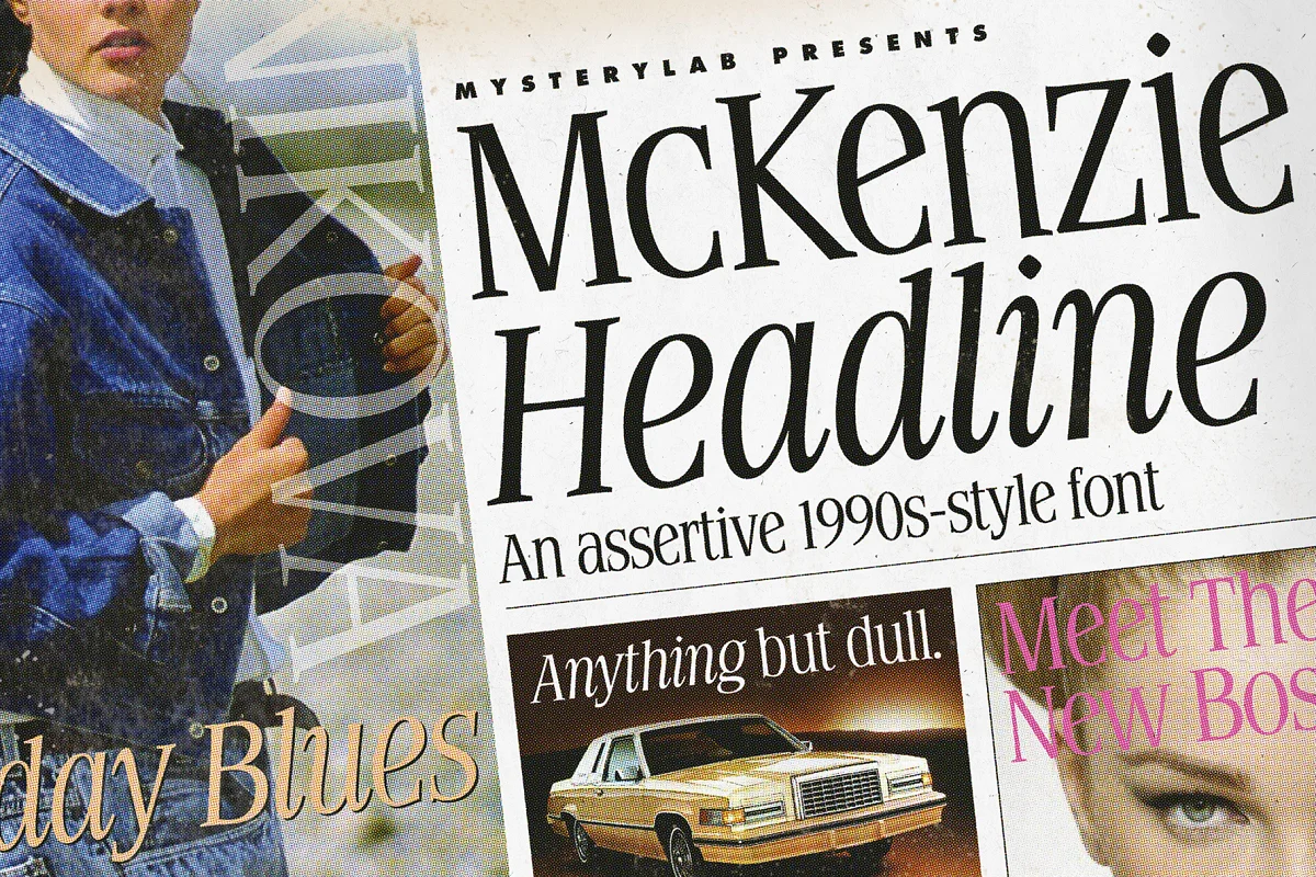 McKenzie Headline Nineties Font Family Free Download