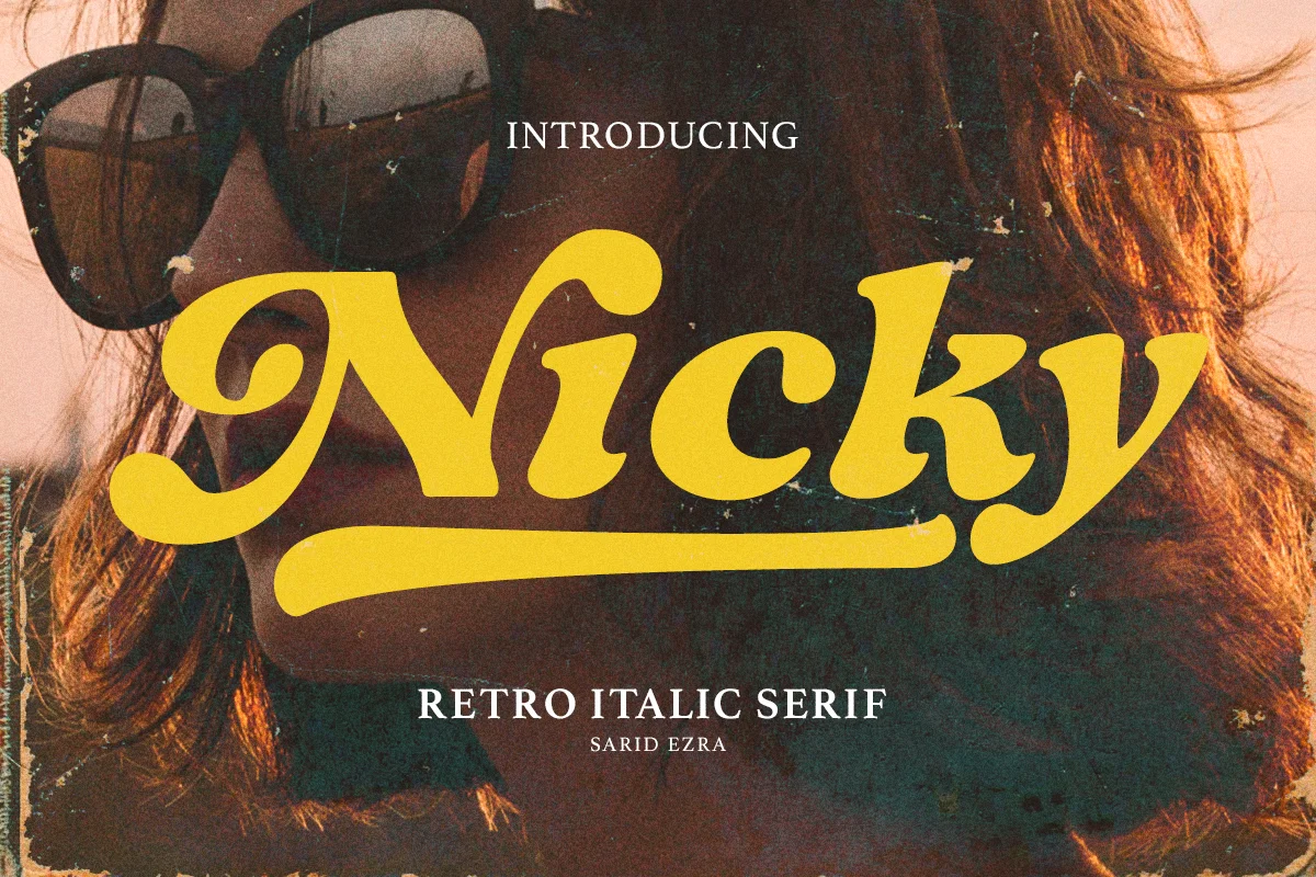 Nicky Retro Italic Serif Font Family Free Download