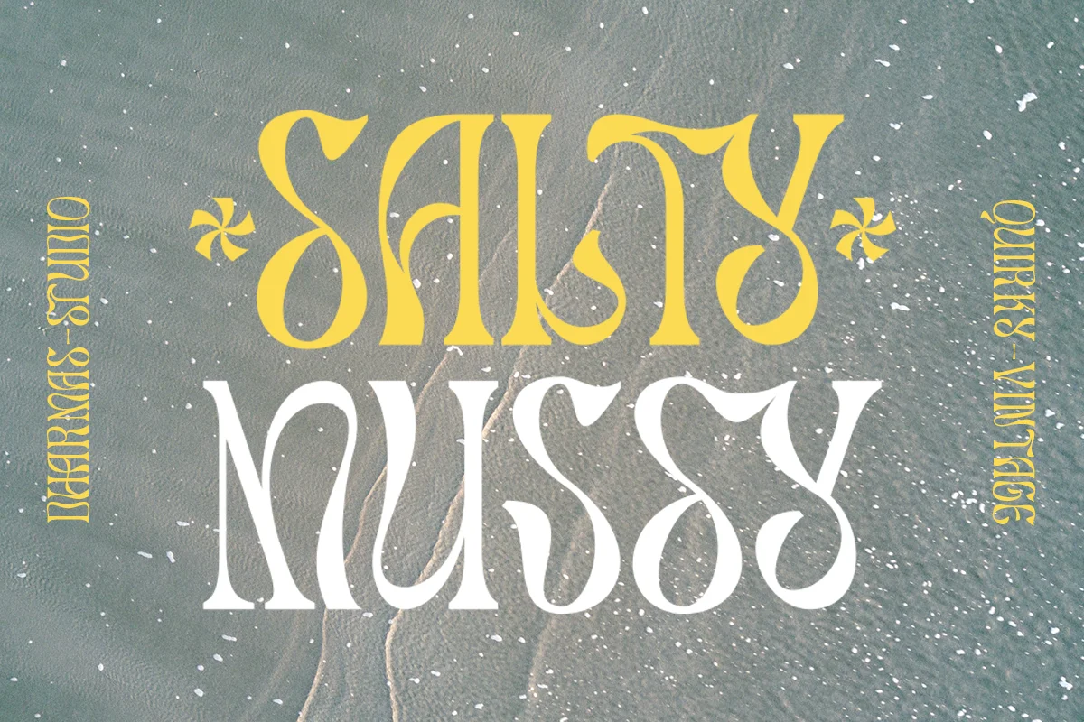 Salty Mussy Quirky Twisted Display Font Family Free Download