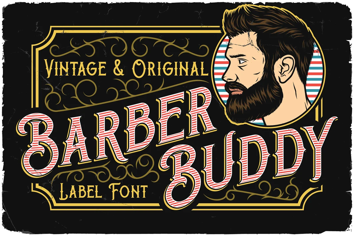 Barber Buddy Layered Font Family Free Download