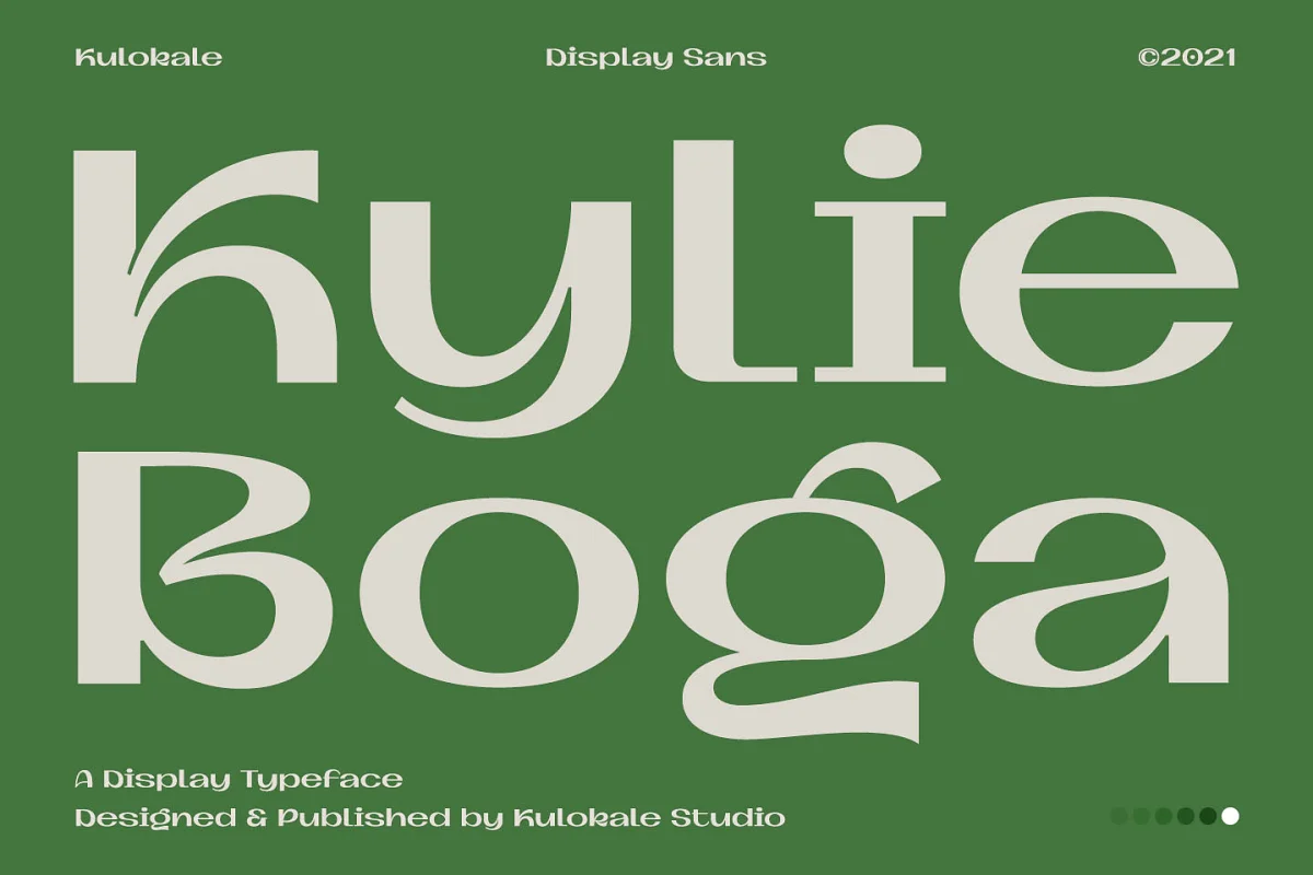 Kylie Boga Display Sans Font Family Free Download