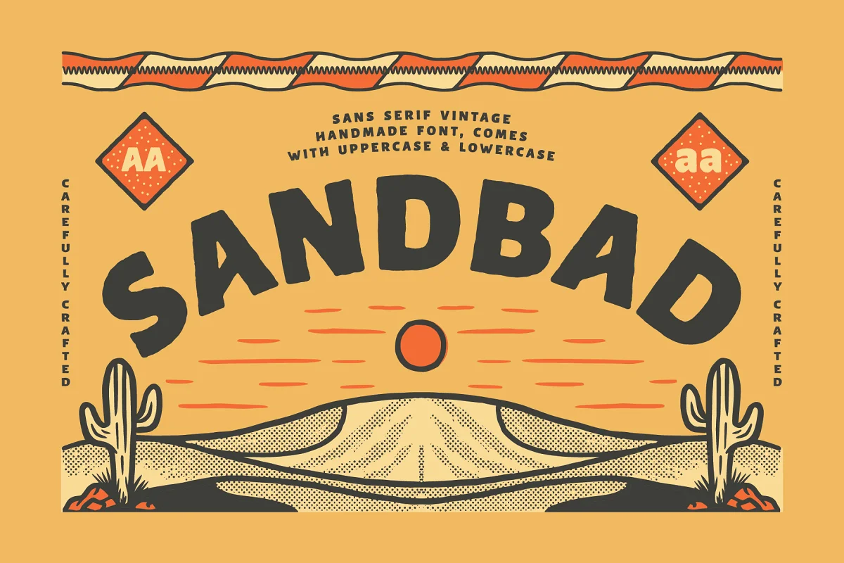 SANDBAD Vintage Handmade Font Family Free Download
