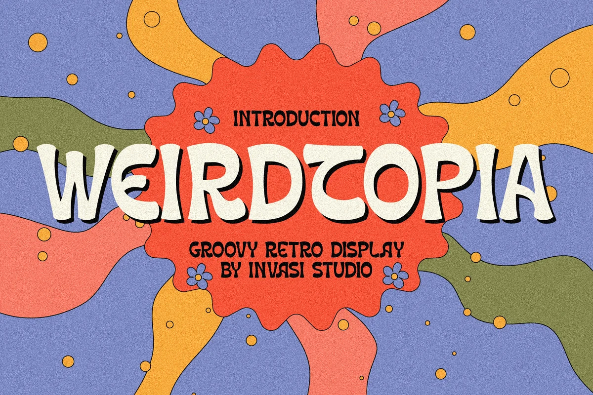 Weirdtopia Groovy Retro Font Family Free Download