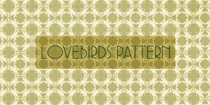 Love Birds Pattern Font Family Free Download
