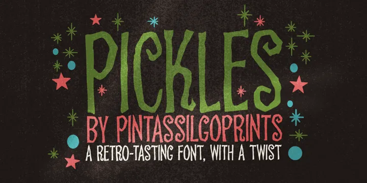 Pickles Font Family Free Download
