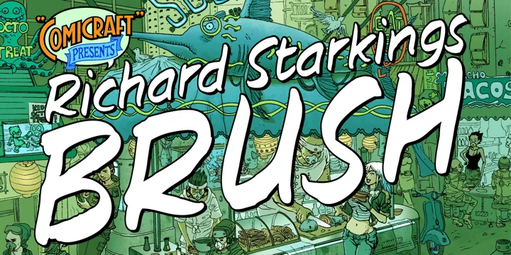 Richard Starkings Brush Font Family Free Download