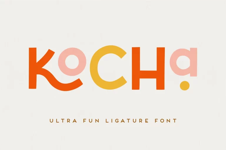 Kocha Playful Ligature Font Family Free Download