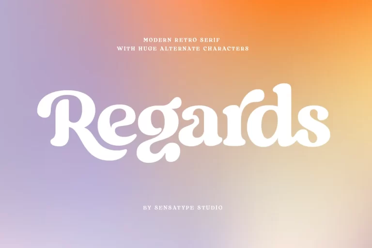 Regards Modern Retro Serif Font Family Free Download