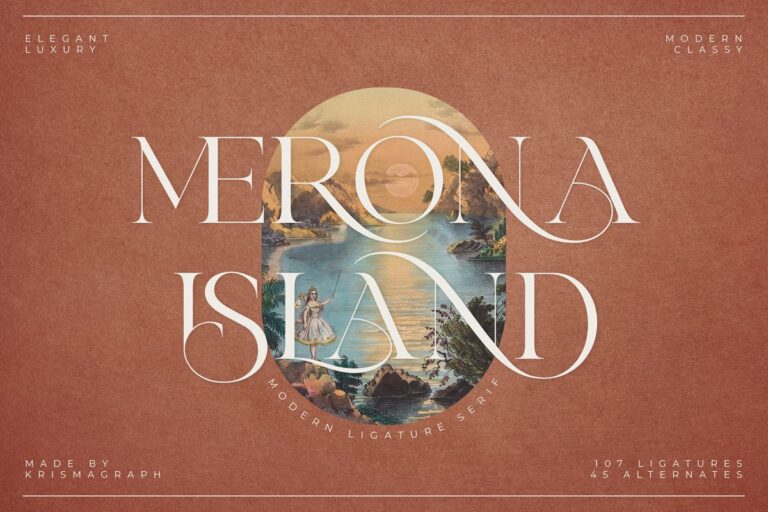 Merona Island Ligature Serif Font Family Free Download