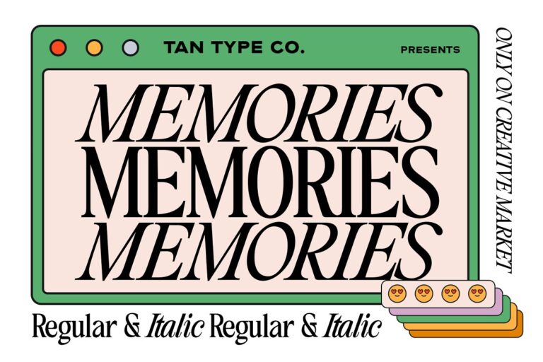 TAN MEMORIES Font Family Free Download